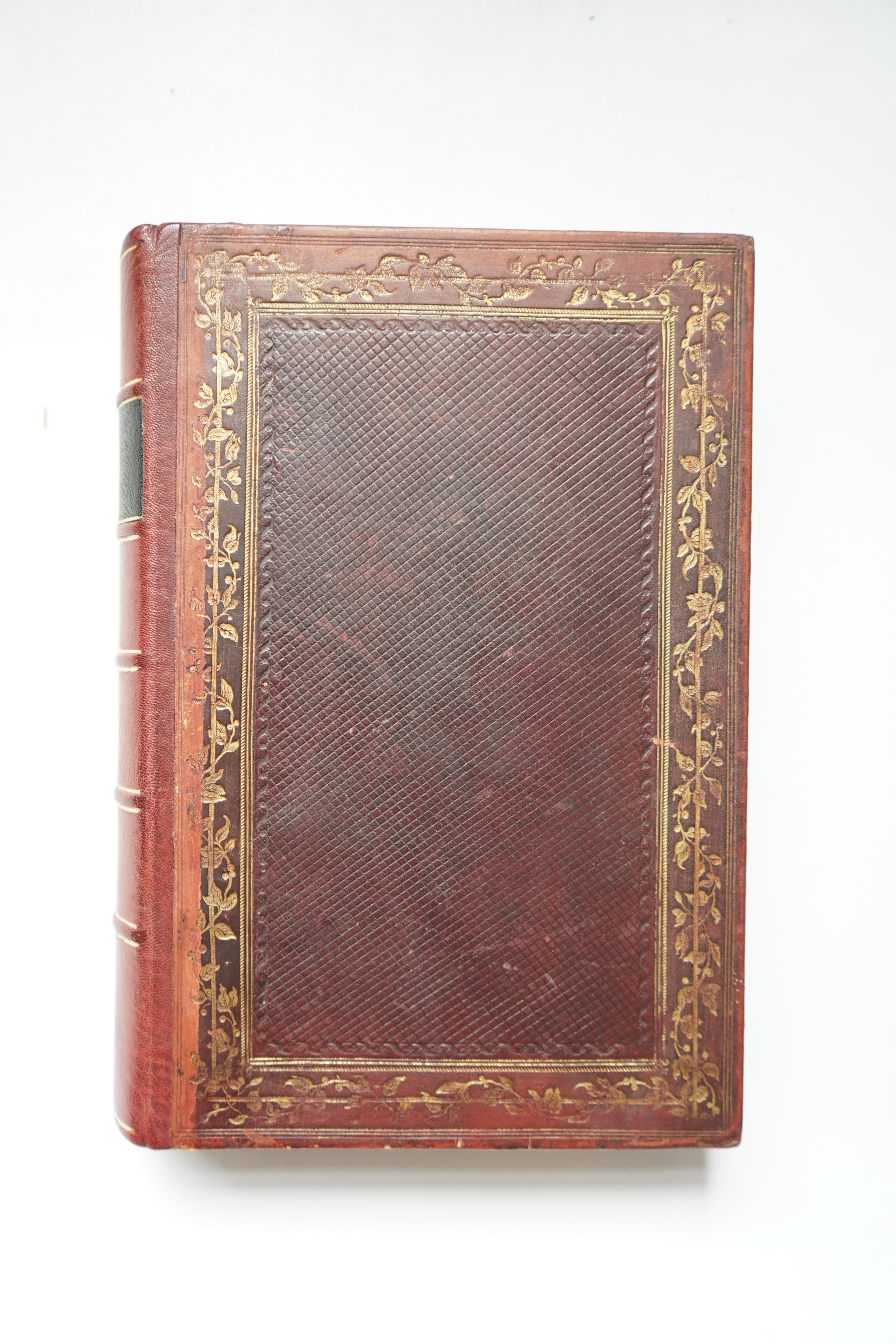 Byron, George Gordon Noel, Lord - Childe Harold’s Pilgrimage, with portrait frontis, engraved title and 60 vignettes by the brothers Finden, folding map at end 8vo, rebacked gilt tooled calf, endpapers renewed, John Murr